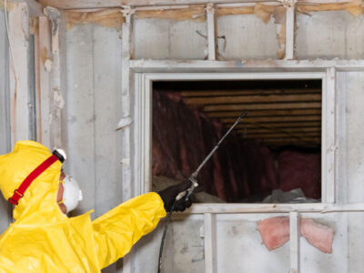Spraying Crawl Space